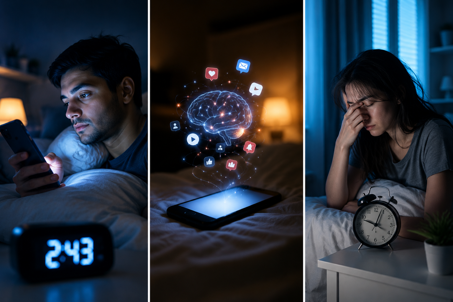 Phone use at night affecting sleep