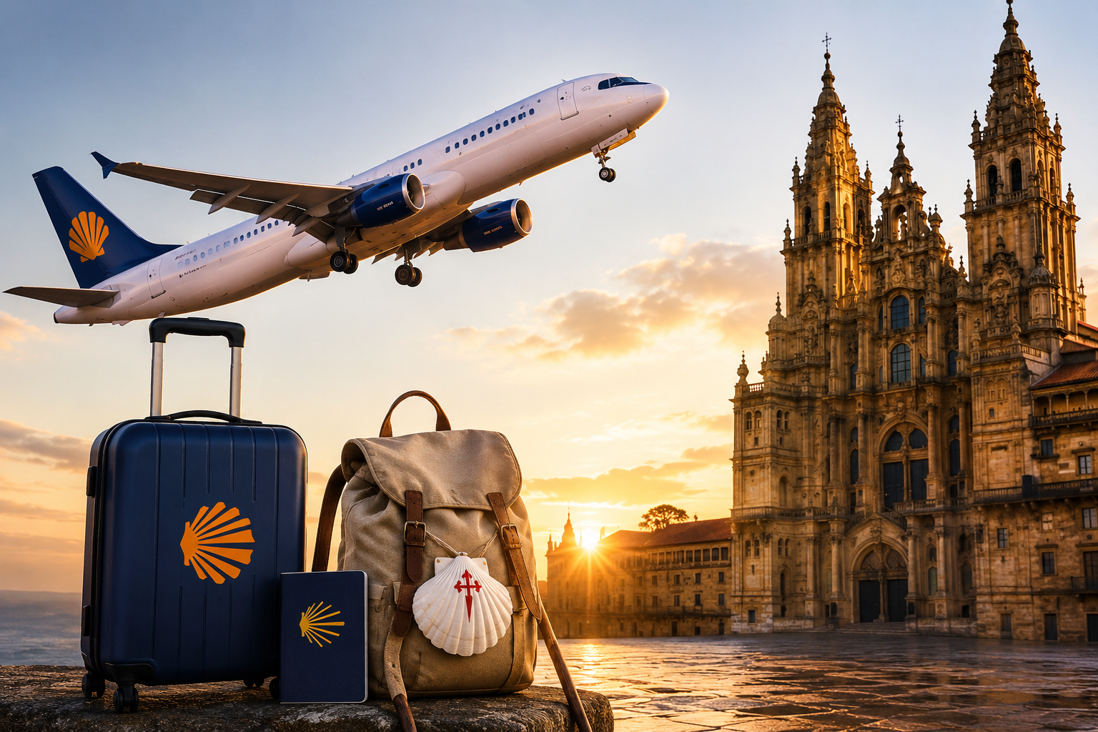 Fly2Galicia route to Santiago de Compostela